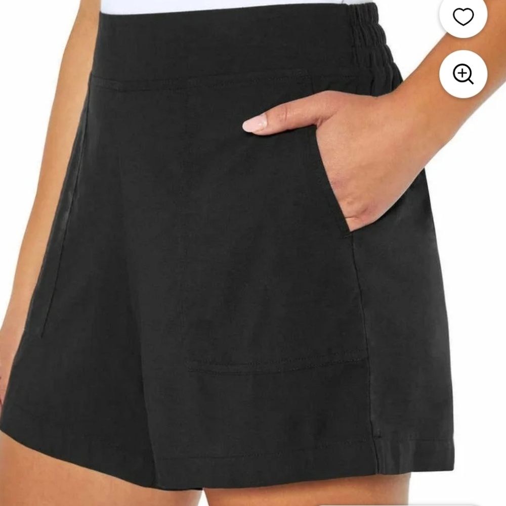 Wildfox Women's Black Elastic Waist Lightweight Shorts NWT Large